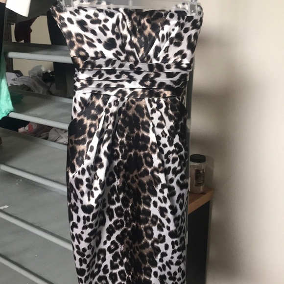 Cheetah print silk dress with pockets - Picture 1 of 2